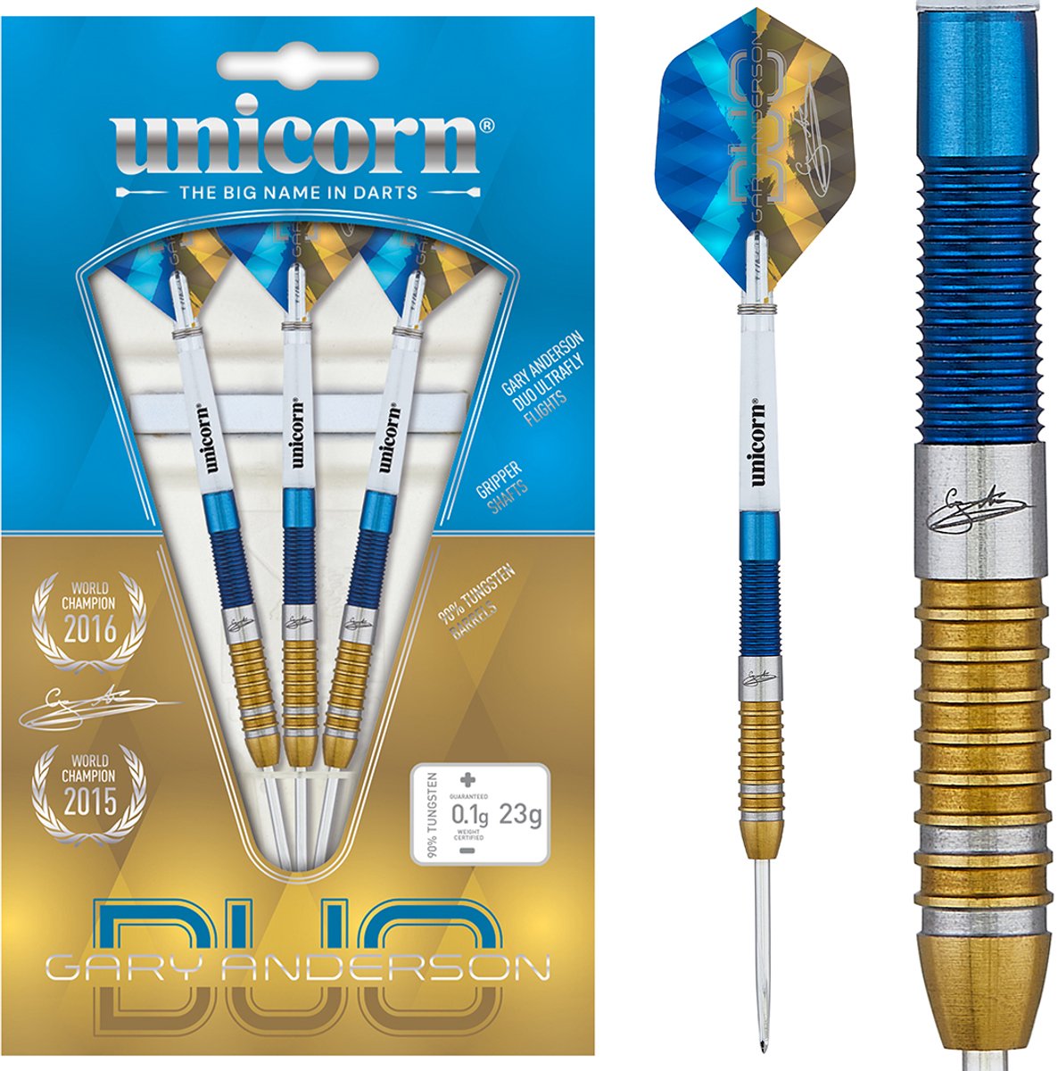 Unicorn Gary Anderson Duo 90% - Dartpijlen