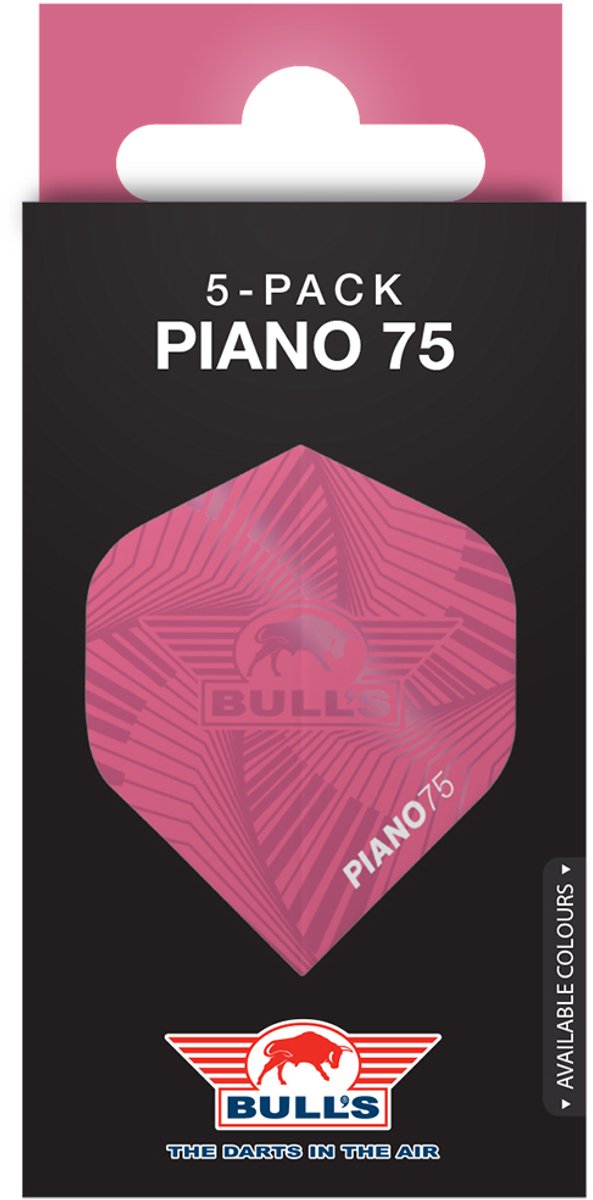 Bull's Flights Piano 75 nr.2 Pink 5 Pack van Bull's — afbeelding 3