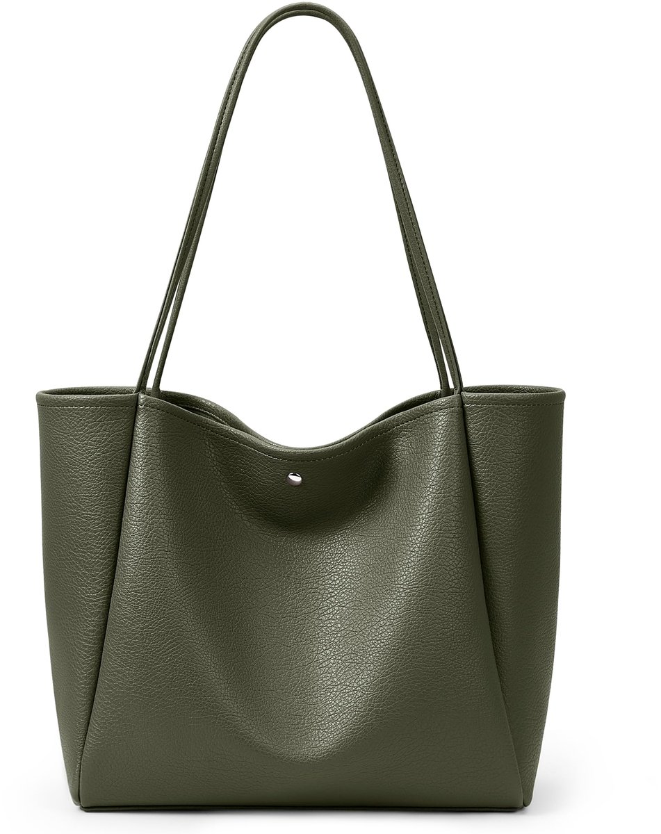 KALIDI 16L Tote Bag Vegan Lederen Suede Carry Alle Schouder Dagelijks Casual Werk Grote Hobo Tas Voor Vrouwen Reizen - ShopVlot