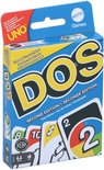 Doos van het kaartspel DOS Second Edition, met de tekst 'DOS' in grote gele letters op een blauwe achtergrond.