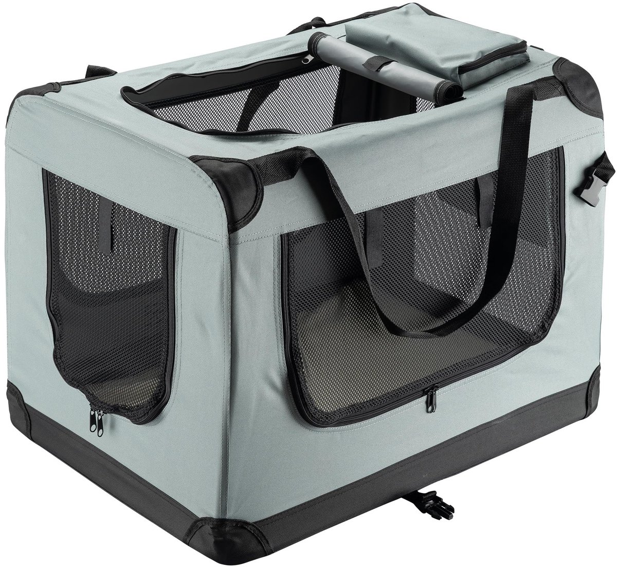 Famanu – Opvouwbare transportbox voor huisdieren, grootte L (70x52x50 cm), met draaggreep en hoes, ideaal voor veilig vervoer van huisdieren