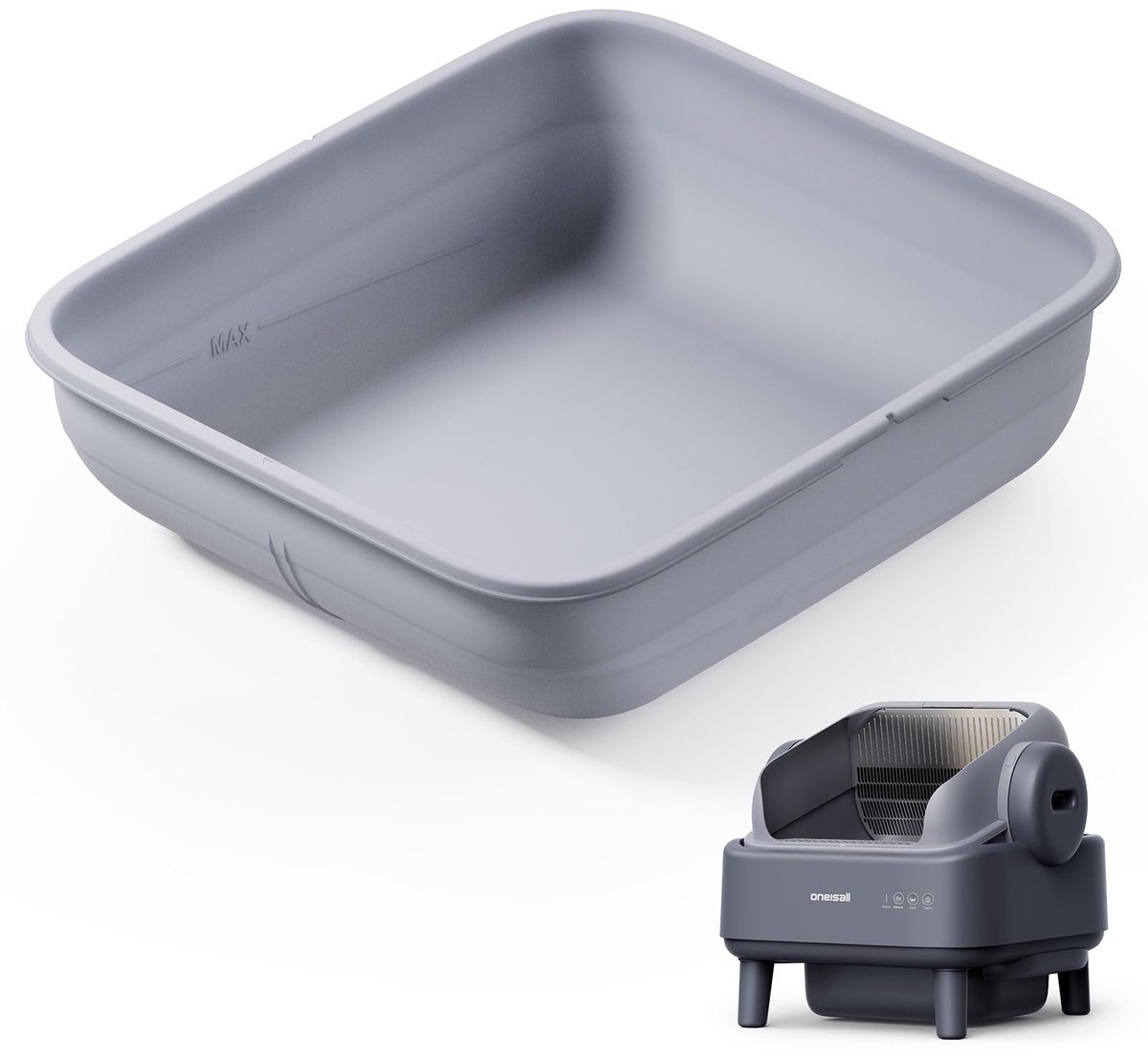 Famanu – kattenbak accessoire met deksel over het volledige oppervlak (TPE-materiaal) voor lekbescherming en minder aanhechting Famanu – kattenbak accessoire met deksel over het volledige oppervlak (TPE-materiaal) voor lekbescherming en minder aanhechting