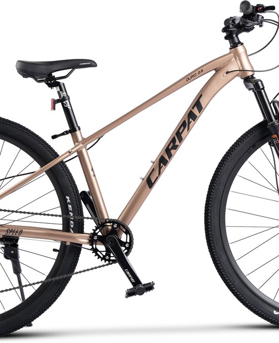 Mountainbike 29 inch - Hardtail MTB Heren - Aluminium MTB Hydraulische Remmen-1x9 Shimano - 29 inch- 80mm Voorvork- - Offroad Bruin/Zwart — afbeelding 2