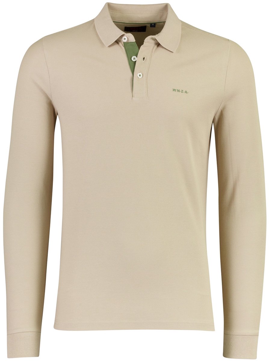 New Zealand poloshirt korte mouw beige