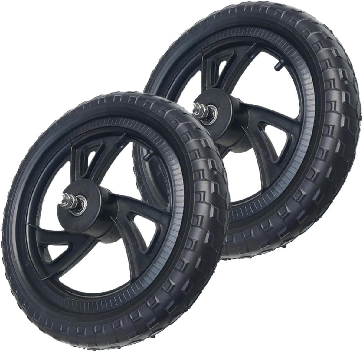 Loopfiets Wielen Vervangingsset Kinderfiets Fietsen Onderhoud Lichtgewicht Nylon 12 Inch Zwart