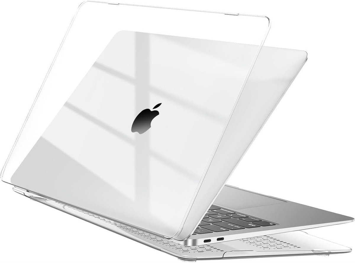 SnelShoppen - EooCoo Hardshell Case voor MacBook Air 13 inch M1 2021-2018, Ultra-dunne Transparante Bescherming, Krasbestendige Plastic, Perfecte Pasv