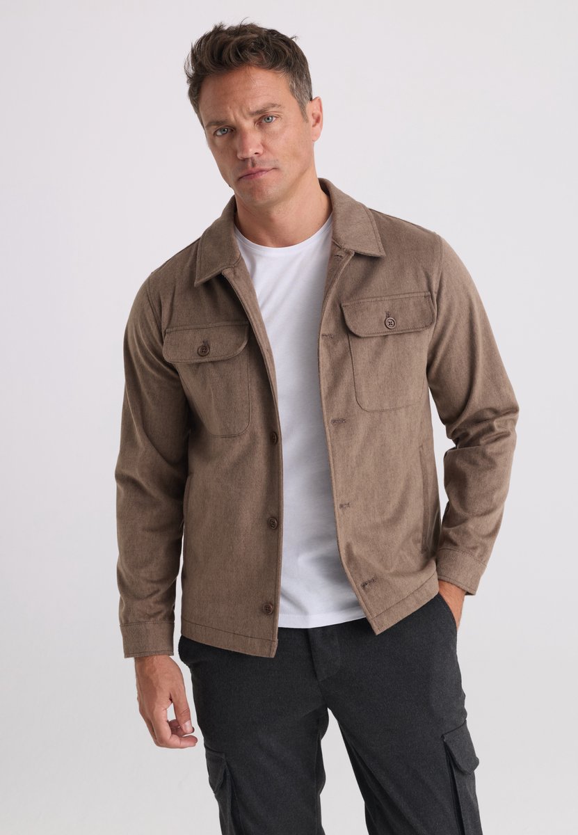 Felix Hardy Overshirt Voor Het Tussenseizoen Heren Bruin - Xl
