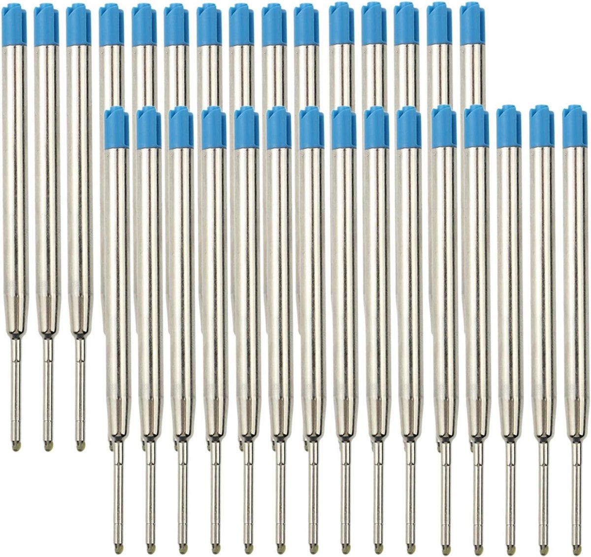 30 blauwe balpen navullingen van 10 cm - vervangingen voor schrijfgerei en kantoorbenodigdheden