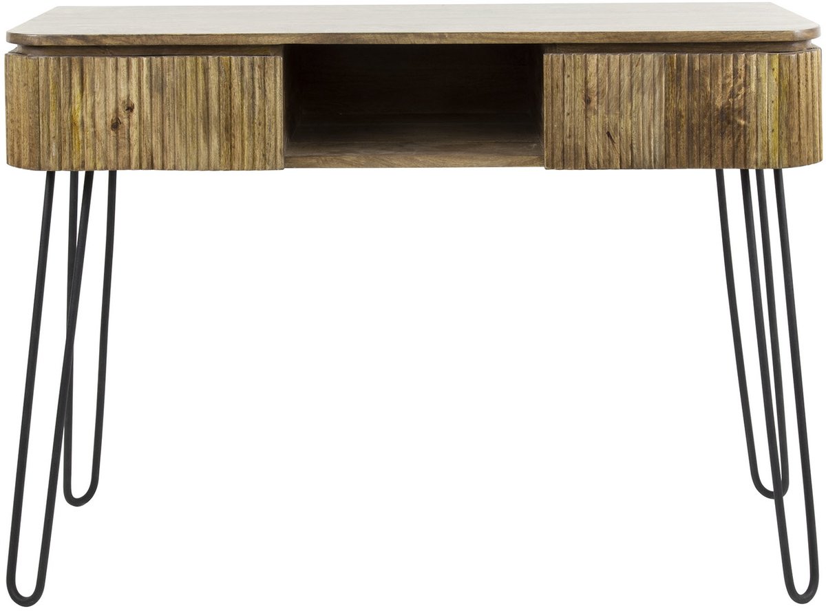 Giga Meubel Kaptafel Wave - Naturel Hout - 110x40x77cm