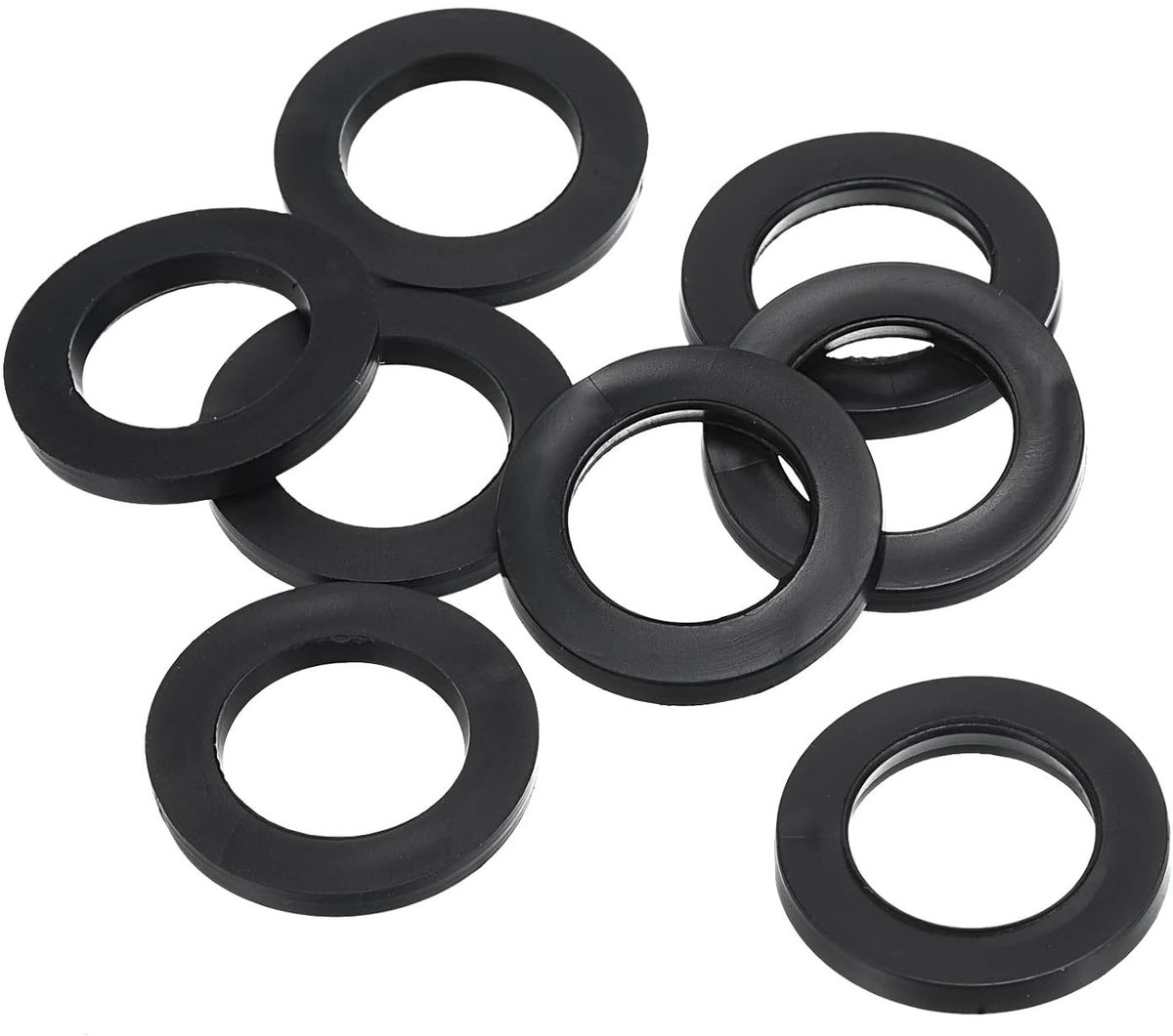 Rubber Flat Washers 8 stuks 15mm ID 23mm AD voor Waterleiding en Slangverbindingen - Zwarte Sealing Ringen en Spacer voor Bevestigingsbouten