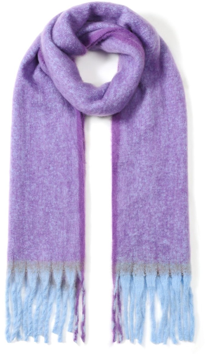 Wintersjaals, effen kleur, eenvoudig, polyester, dagelijkse accessoires - Paars