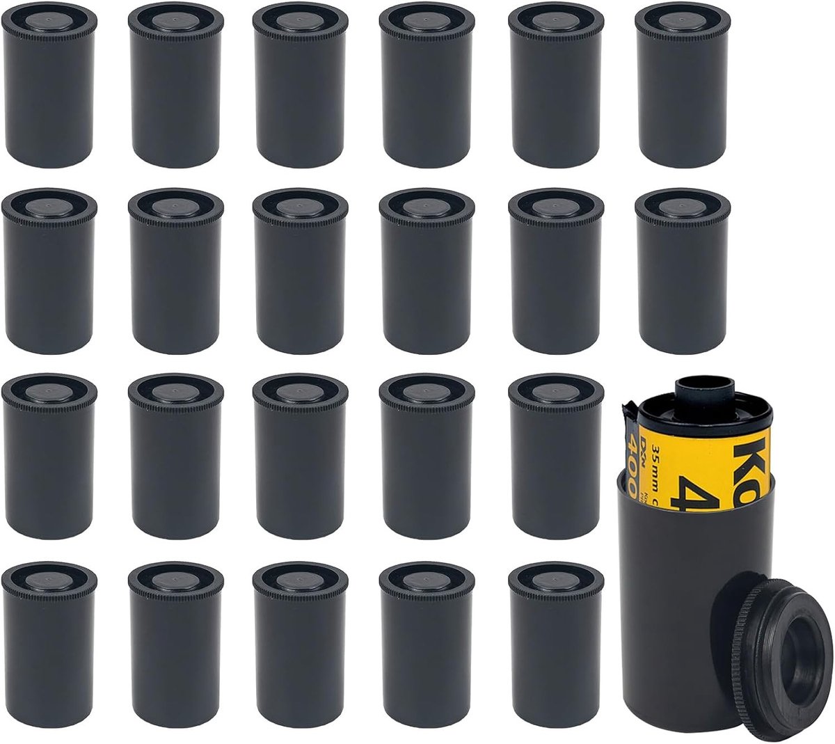 Set van 30 zwarte plastic filmdozen voor educatieve wetenschapsactiviteiten en experimenten