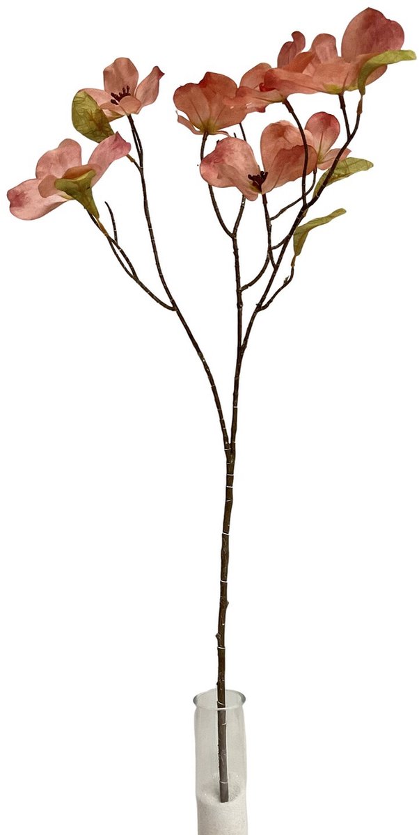 Kunsttak kornoelje 74cm roze