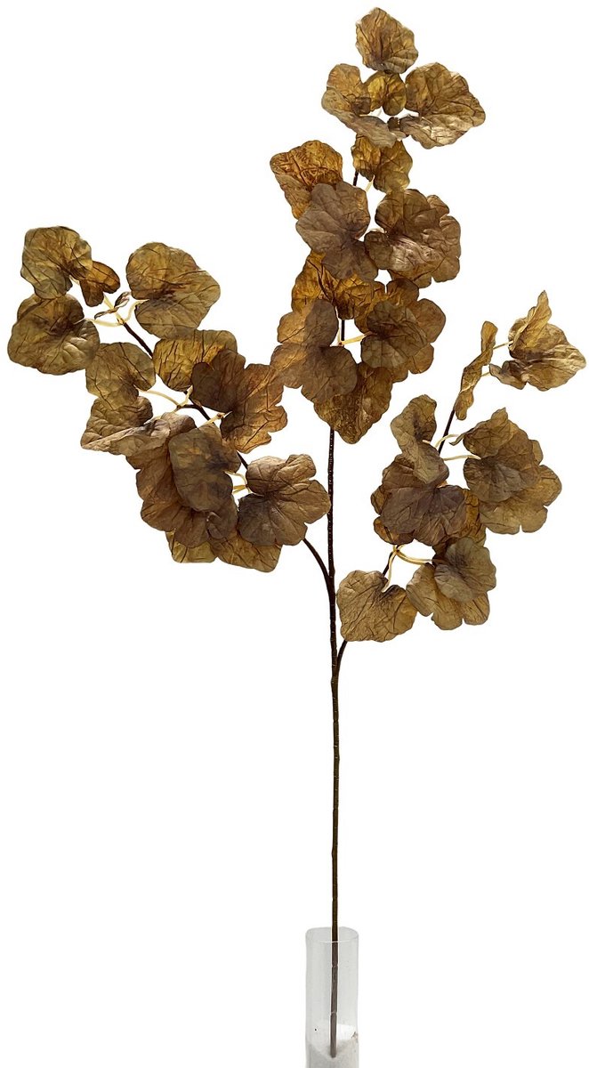 Kunstbloem Hibiscus 93cm taupe