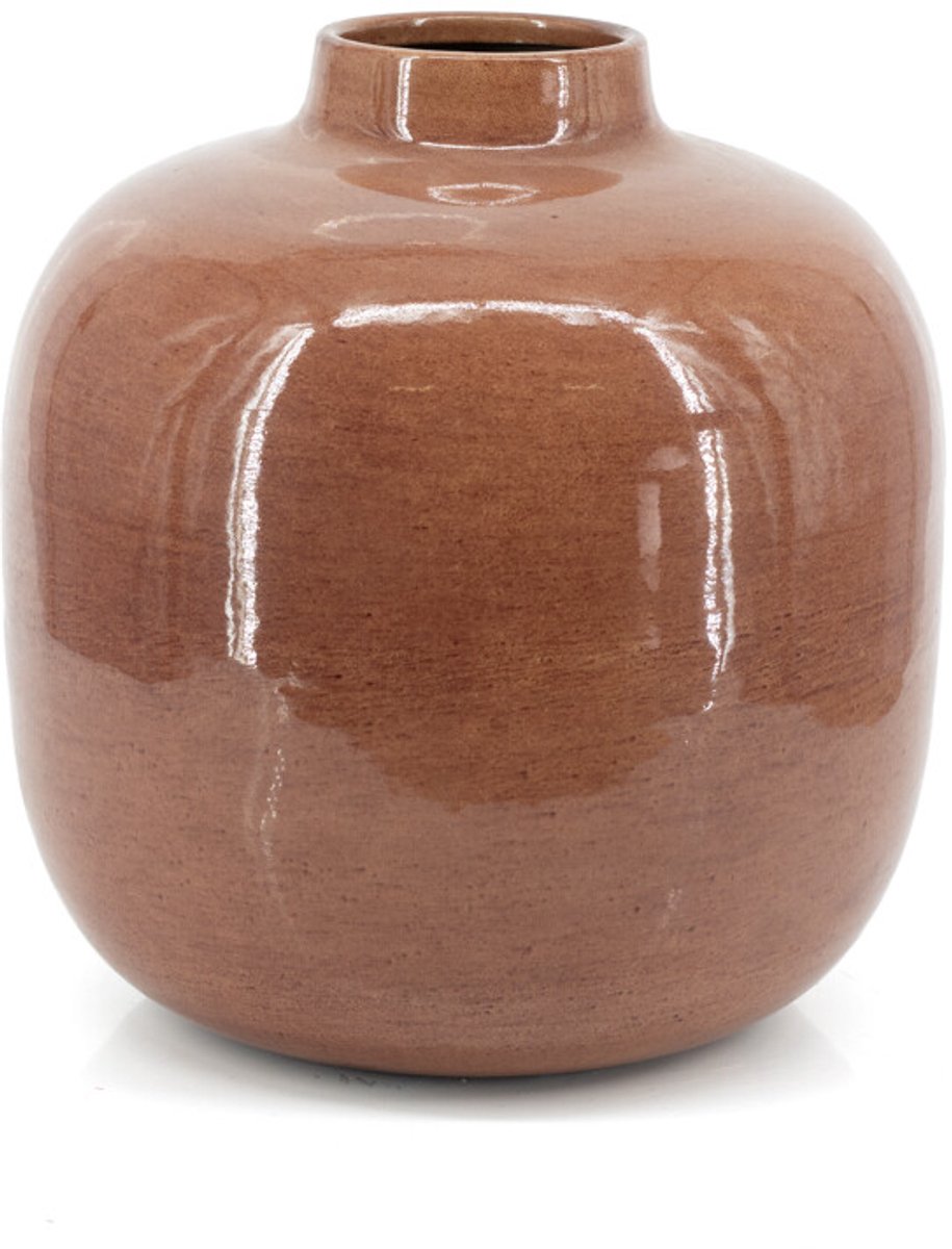 Metalen vaas Kuro amber