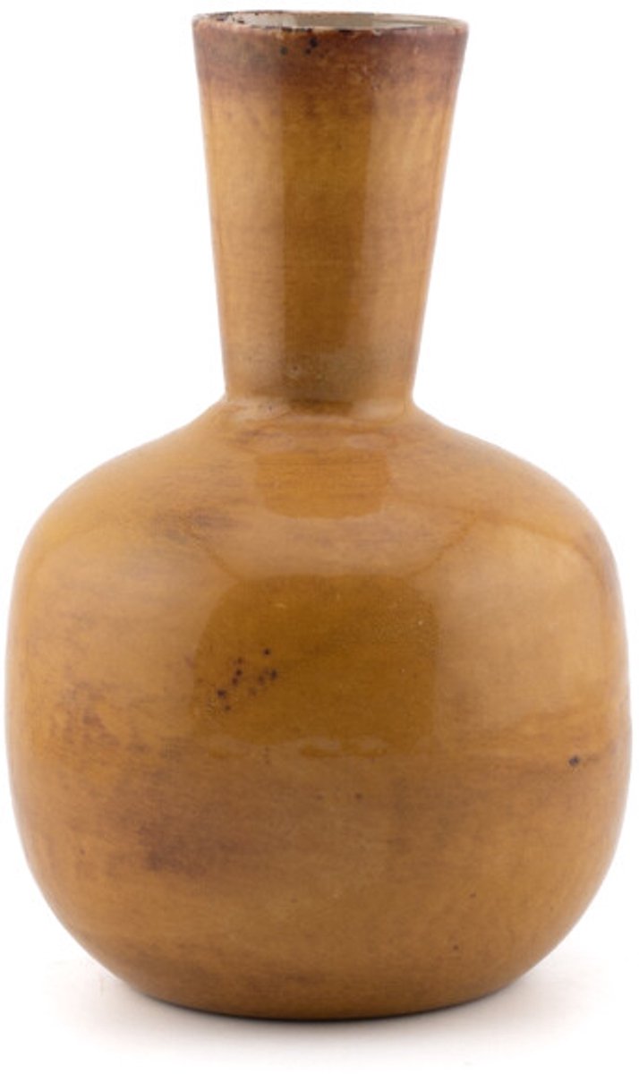 Metalen vaasje mustard