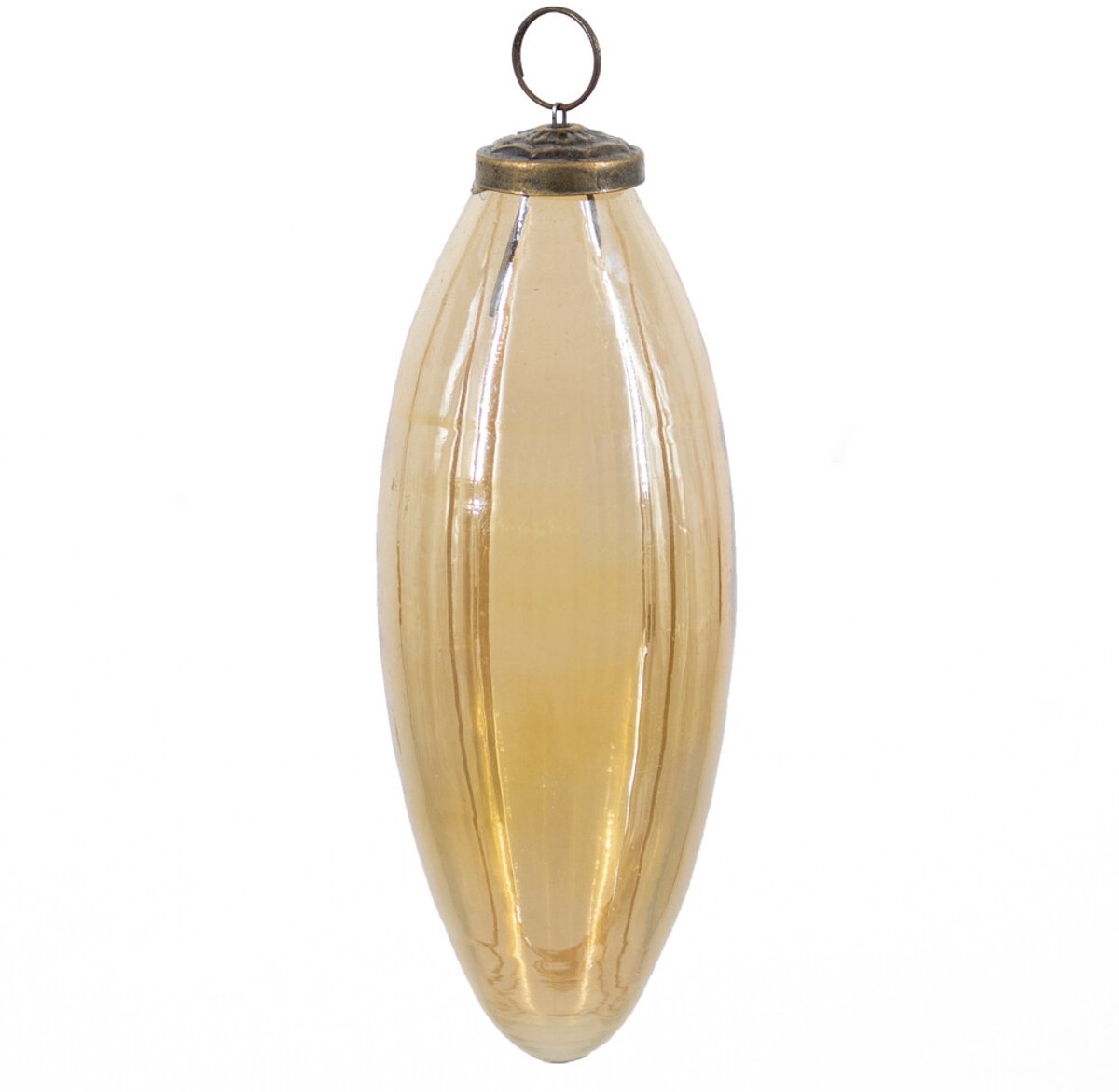 Kerstbal glas goud glans