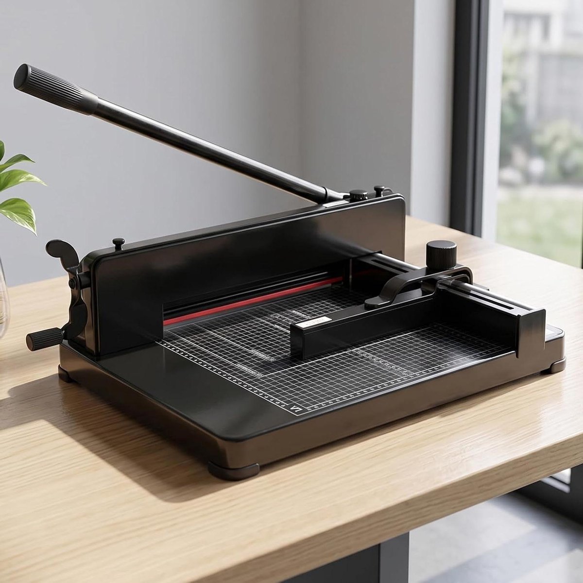 Papiersnijmachine A4 - Papier Snijder - Stapel Papier Snijden - Metalen Constructie - 4 cm dik - Zwart