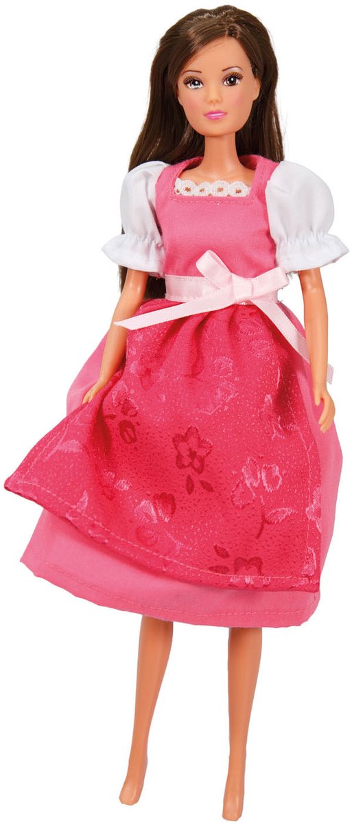 Traditionele Dirndl-jurk voor Modepoppen Pinky - 29cm — afbeelding 3