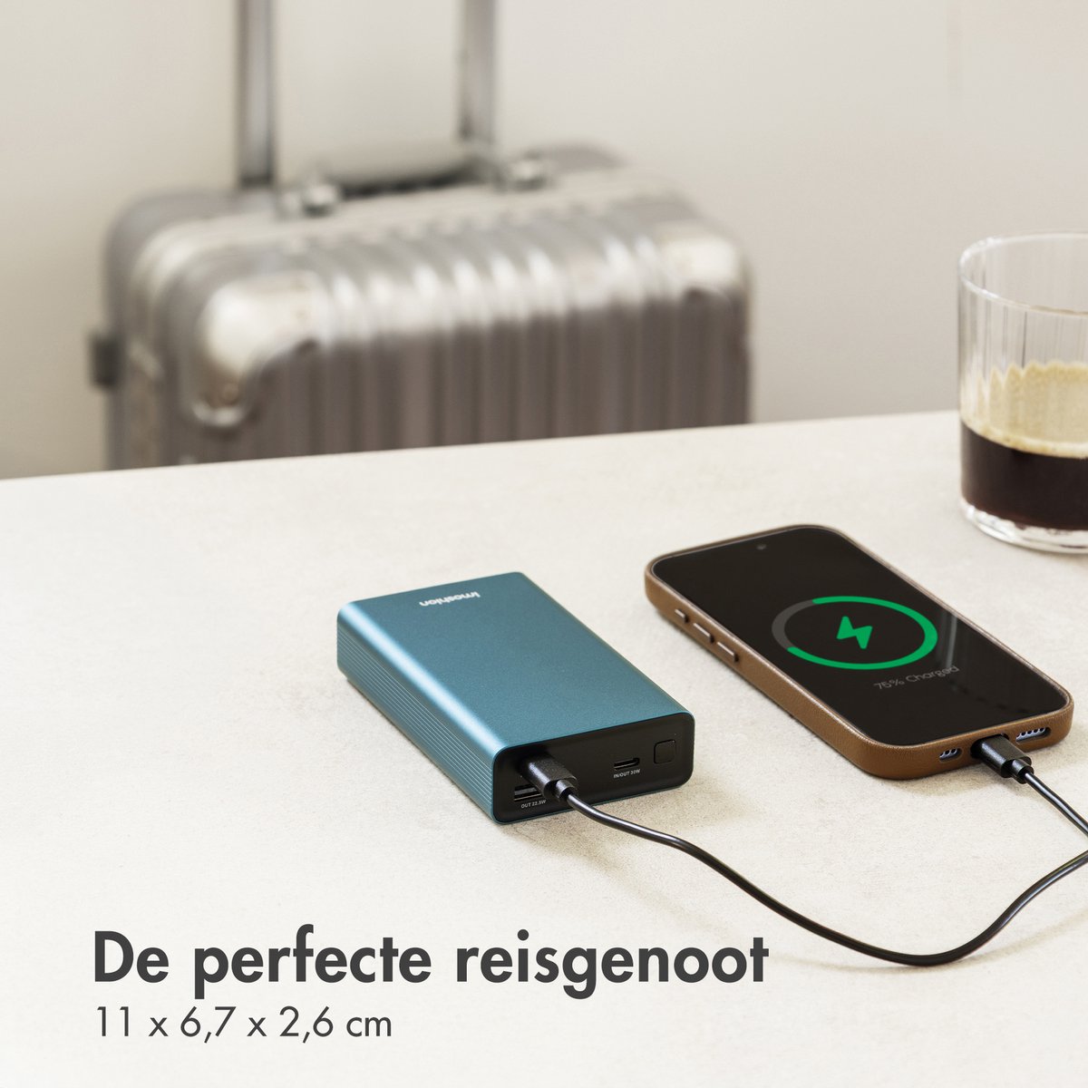 imoshion® Powerbank 20000 mAh - 30W Ultra Snellader - 4x Smartphone Opladen - USB C / USB A - Powerbanks - Universeel - Quick Charge 3.0 en Power Delivery — cadeau in Telefoon & Tablet - foto 4