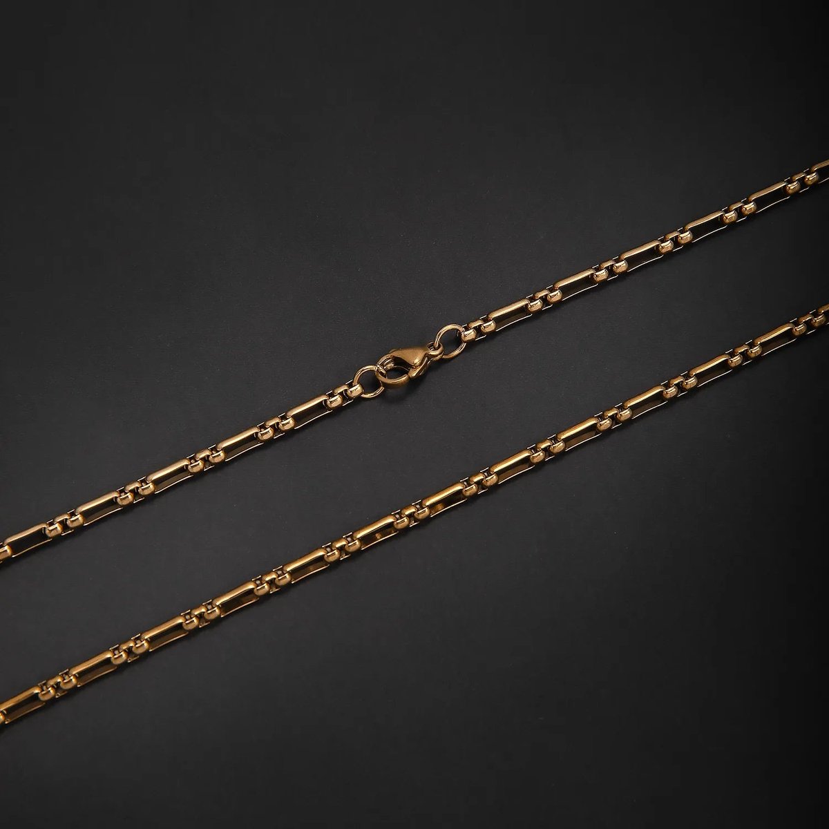 Stalen Fantasie Jasseron Ketting Goudkleurig RVS –2.5mm - 45cm
