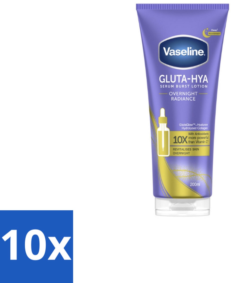 10 x Vaseline – Gluta-Hya Serum – Overnight Radiance – 200 ml - Koffiezetapparaat