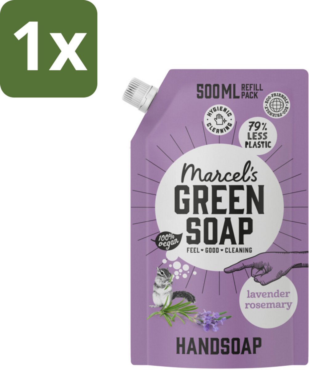 1 x Marcel’s Green Soap – Handzeep Navulling – Lavendel & Rozemarijn – 500 ml - Kabel - Kabels - Kabelsysteem - Kabelsysteem