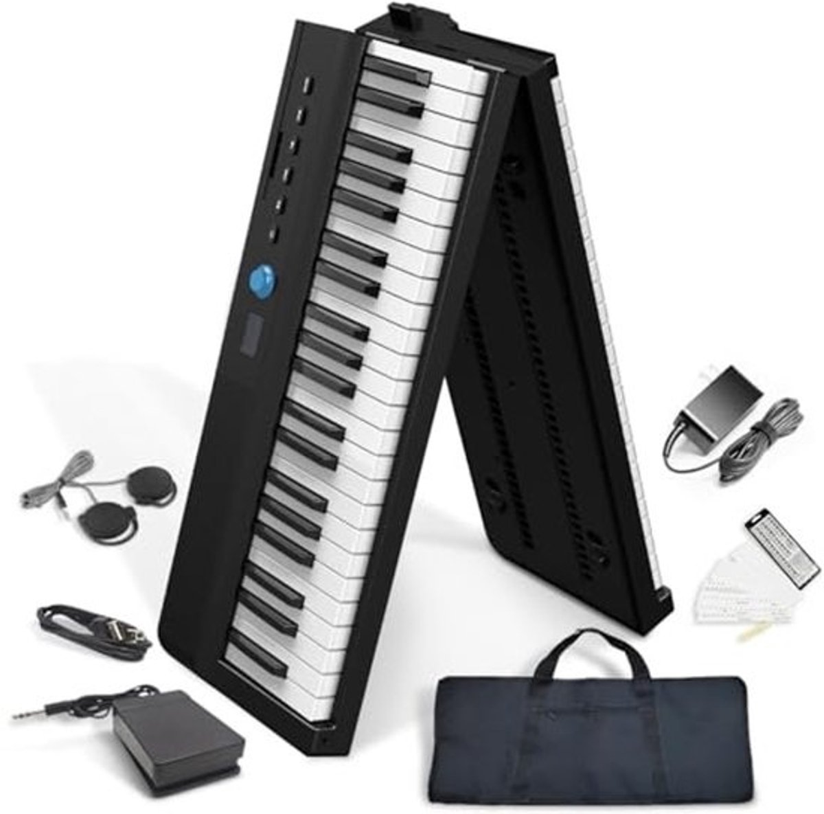 Digitale Piano met Geheugenfunctie - Opvouwbaar 88 Toetsen Elektrisch Toetsenbord voor Beginners