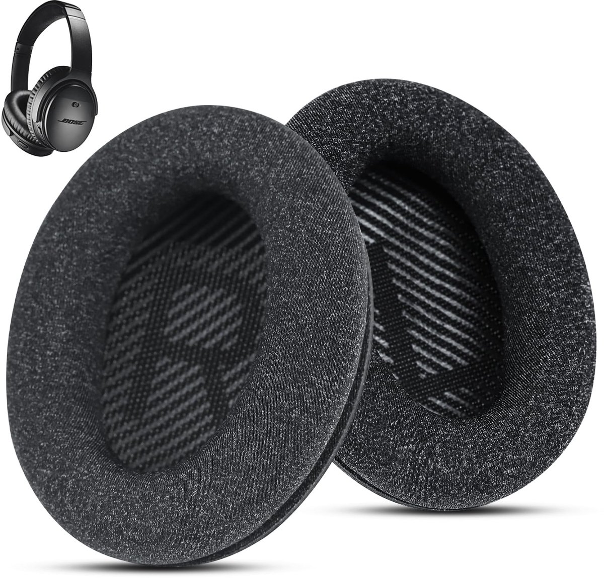 Oorkussens vervangend voor Bose QuietComfort 35 - comfortabele stoffen - past op meerdere modellen - ShopVlot