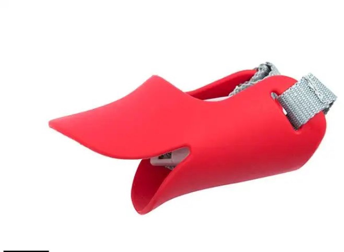 Siliconen muilkorf voor hond / Rood, L