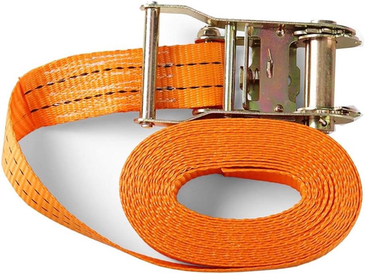 Ratelbanden Set - Spanbanden Bevestiging - Lading Zekeren - Sterke Polyester Band - 10 Meter - Zwart