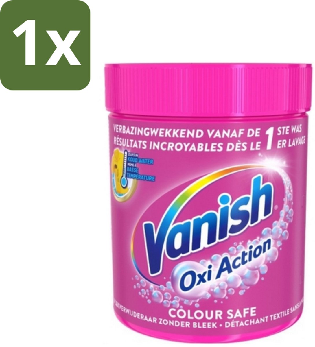 Vanish Oxi Action - Veilige Kleur - Vlekkenverwijderaar Poeder - Zonder Bleek - Gekleurde Was - 550 Gram - 1 stuk