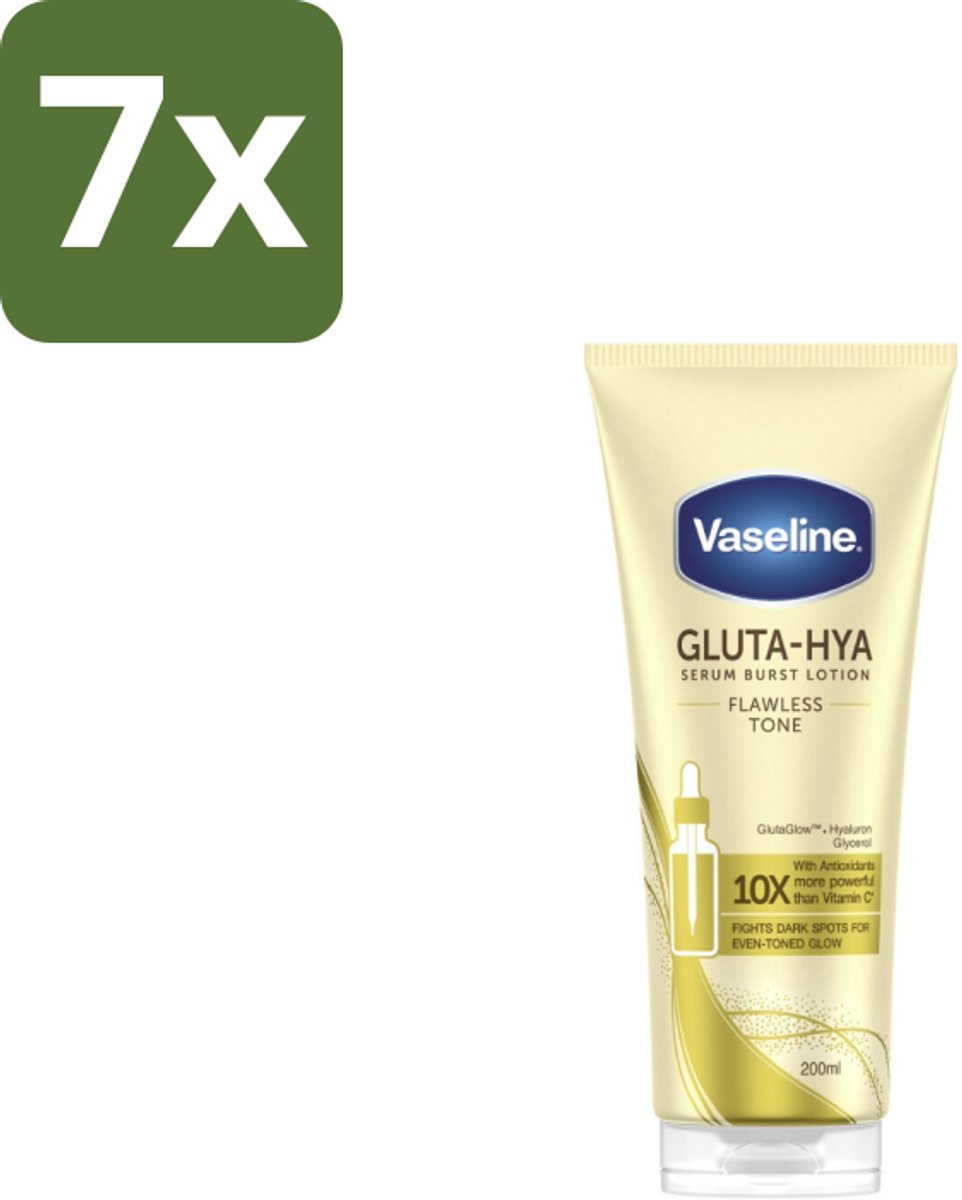 Vaseline – Gluta-Hya Serum – Flawless Glow – 200 ml - Bulkverpakking - 7 stuks