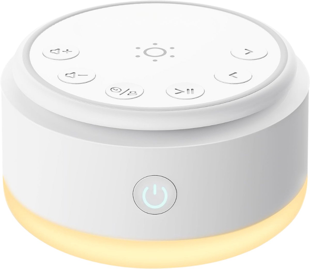 Verte White Noise Machine - 20 Rustgevende Geluiden En Aanraakverlichting - Draagbare Witte Ruis Voor Kinderen En Volwassenen - Slaaptimer En Herinneringsfunctie - Ideale Reisgenoot (Geel)