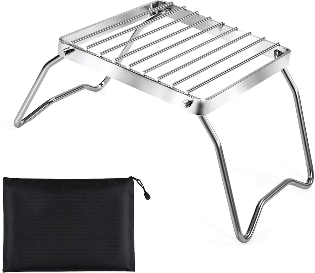Solidchoice - Draagbare Campfire Grill met RVS Opbergtas
