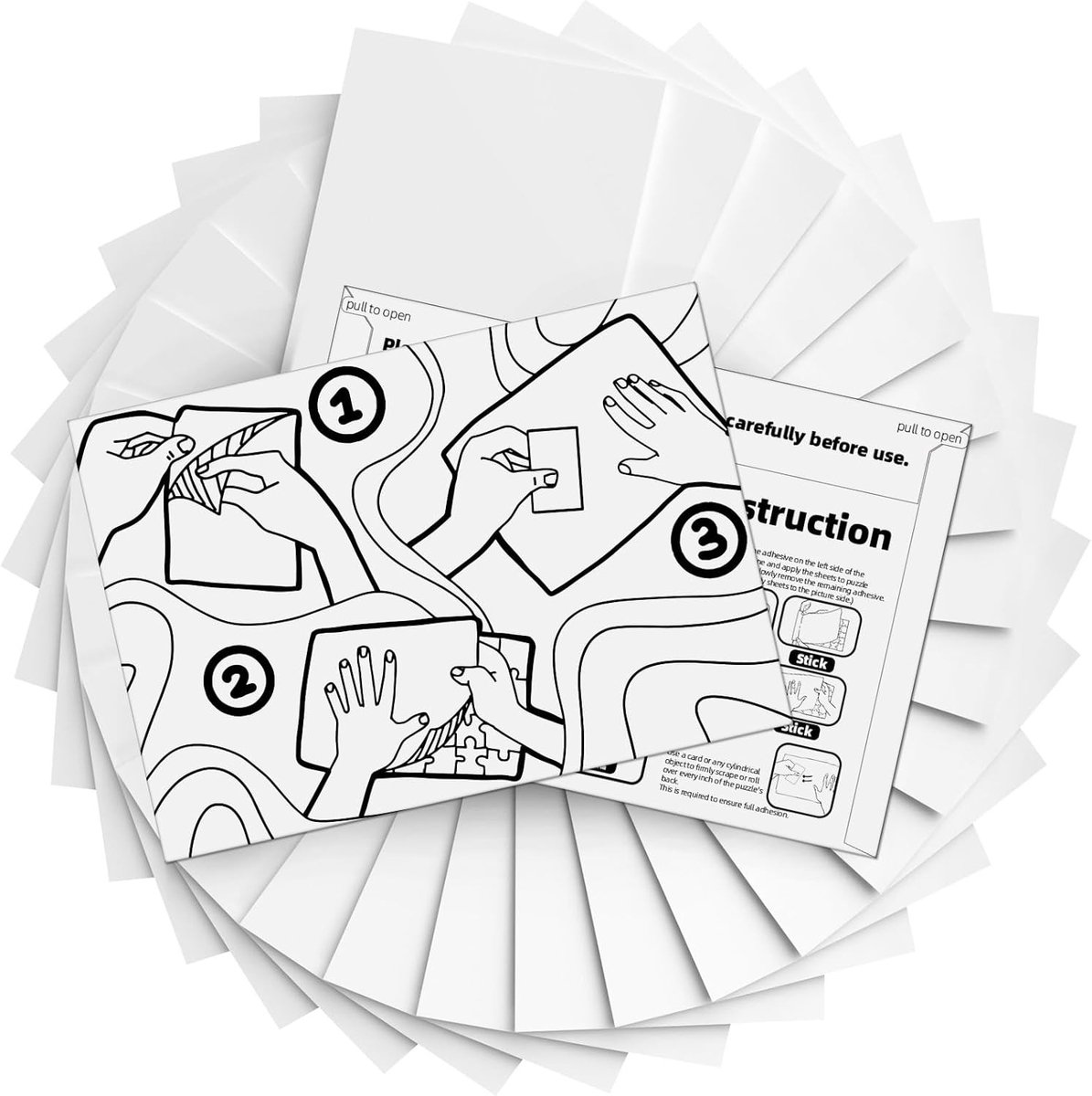 Puzzle lijmvellen (32 vellen) - Peel & Stick lijm, Geen rommel puzzelbeschermer voor inlijsten en tentoonstellen, ideaal voor puzzelliefhebbers en hobbyisten