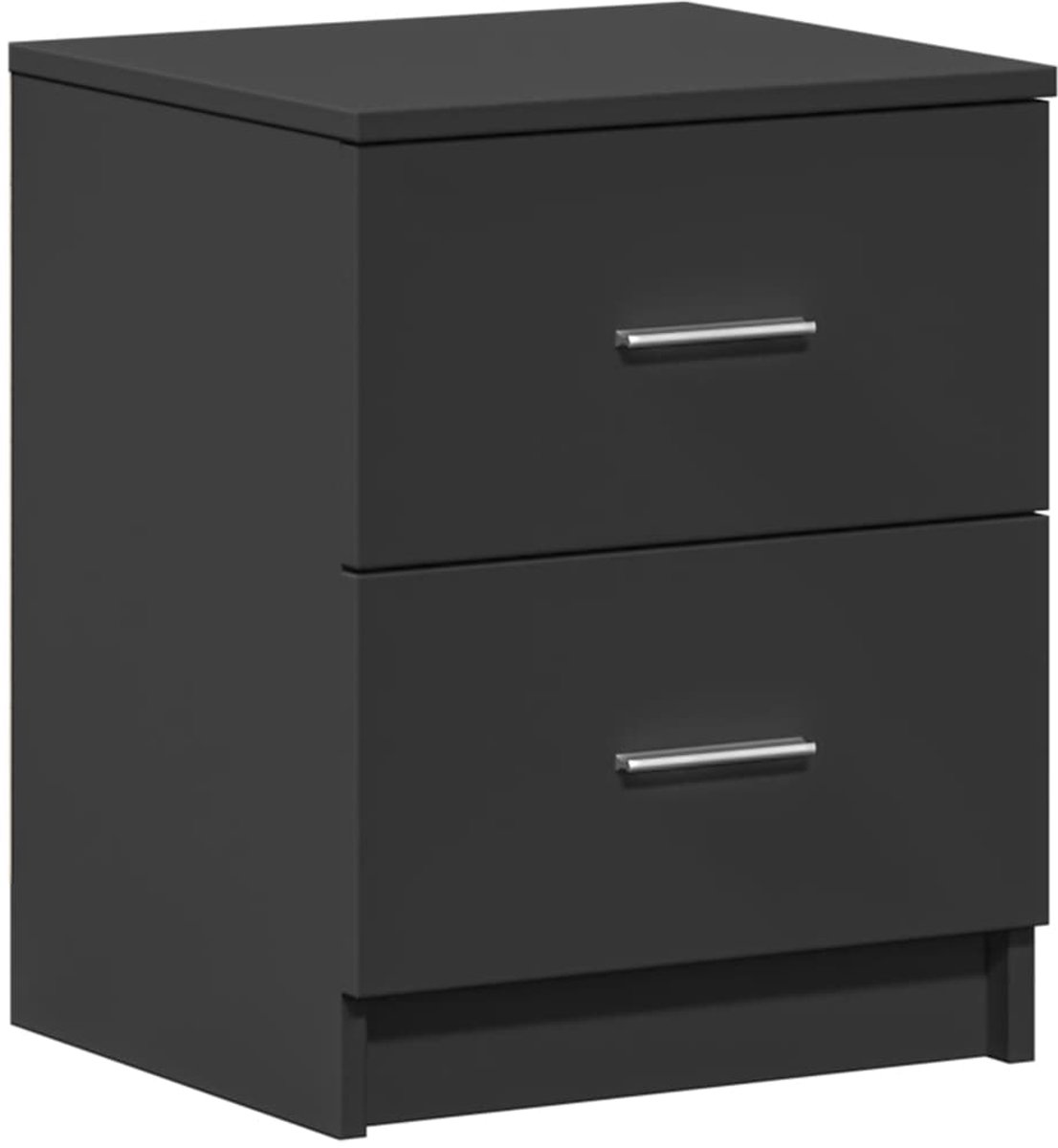 vidaXL Nachtkastje - met - 2 - lades - 40x36x50 - cm - zwart