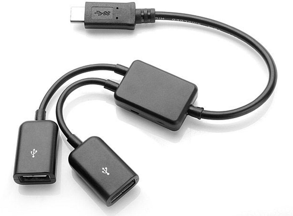 USB-C Hub met 2x USB 2.0 Poorten - OTG Adapter