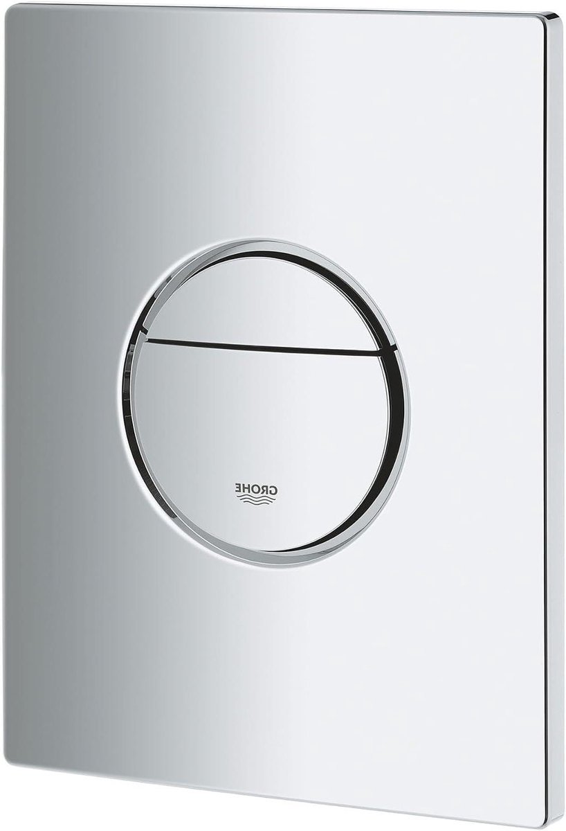 Bedieningsplaat - Wandplaat - Toilet Spoelen - Dubbele Spoeltechniek - Standaard Afmeting - Chroom