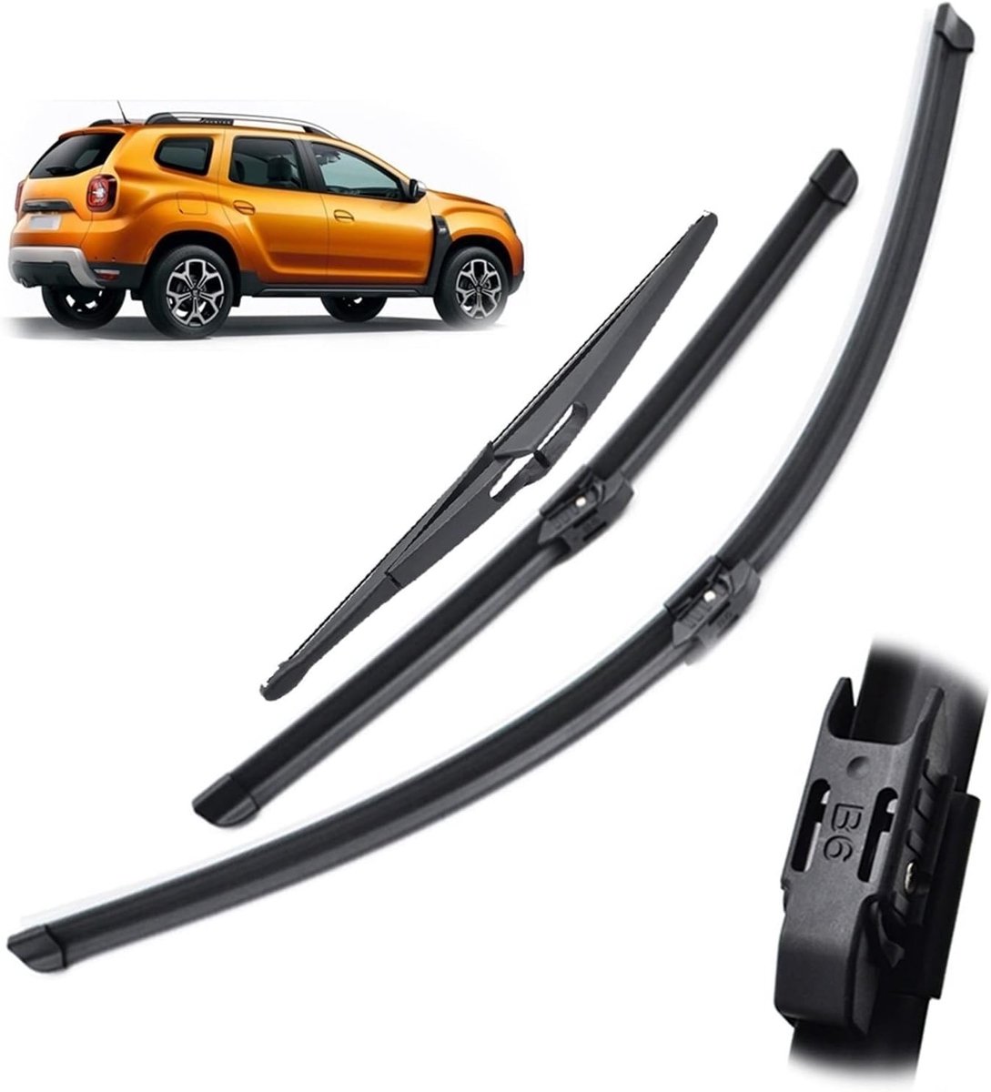 Elzusha - Wisserbladen Set voor Auto, Voor Dacia Duster MK2, 24”, 18” en 12”