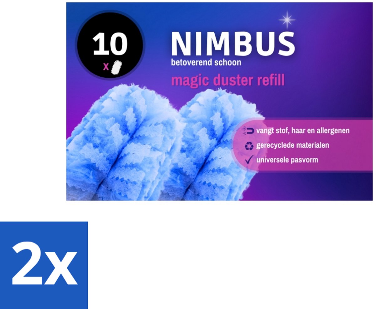 NIMBUS Magic Duster Refill 10 stuks per verpakking - Voordeelverpakking - 2 stuks