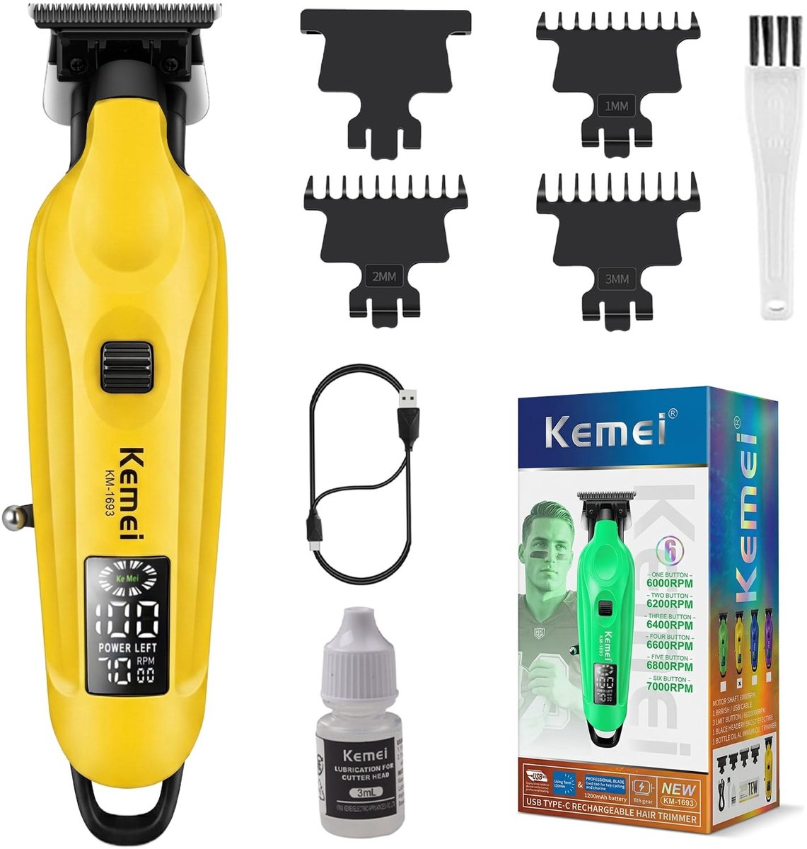 Elzusha - Professionele Haartrimmer voor Mannen met T-Knife
