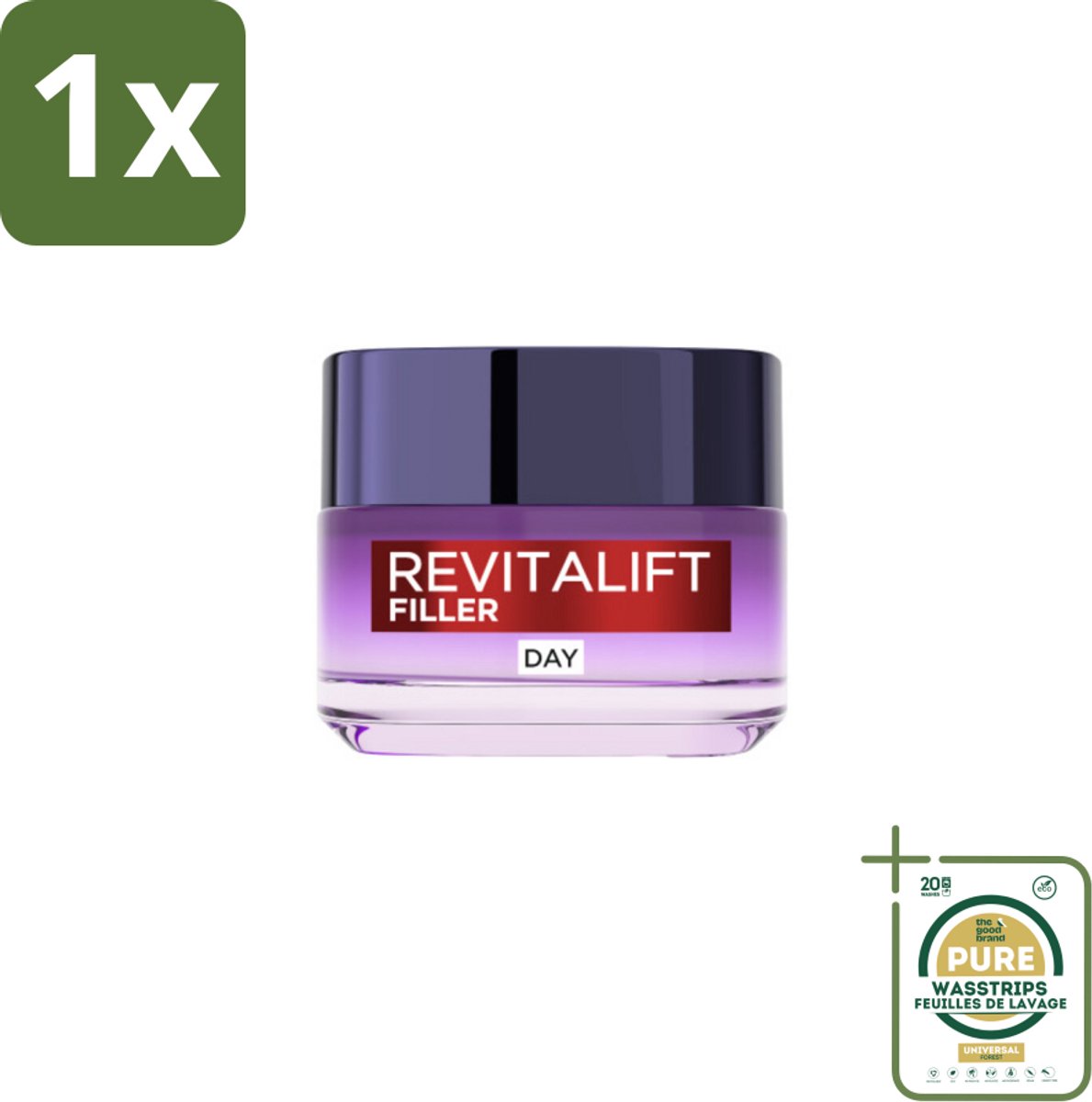 1 x L'Oréal Revitalift Filler Dagcrème 50 ml- Anti-rimpel Crème - Anti-aging Crème - Hyaluronzuur Crème - Fibroxyl Crème - Gezichtsverzorging
