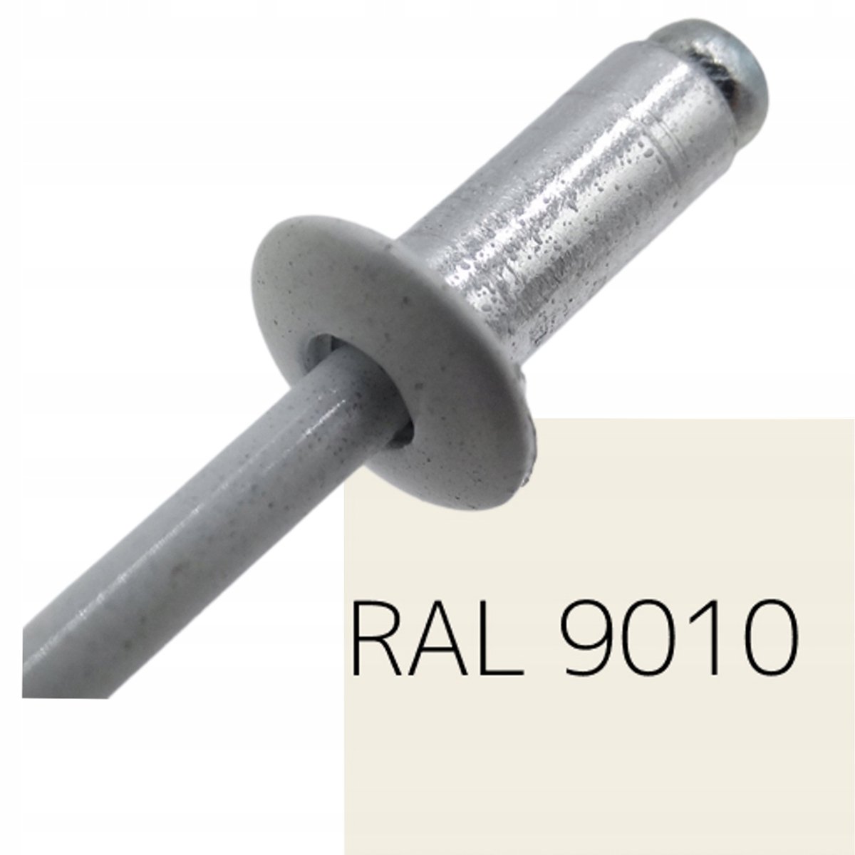 Aluminium Klinknagels 4x10mm RAL9010 Wit 500 Stuks