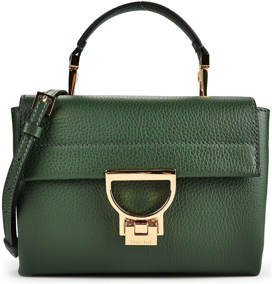 COCCINELLE Leren schoudertas avondtas Arlettis Handbag Grainy Leather Garden Green groen