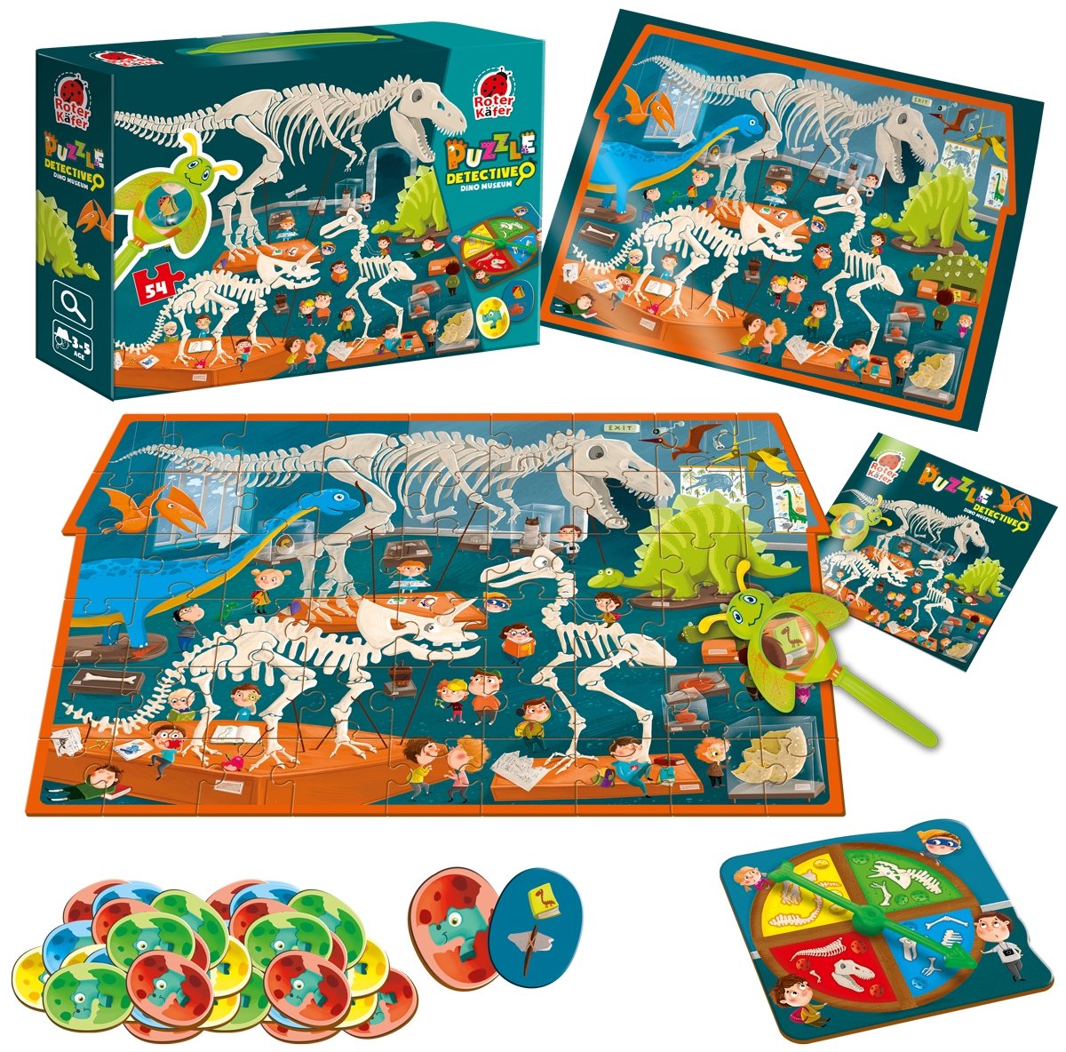 Dino Museum Puzzel met Vergrootglas - Educatief en Leuk