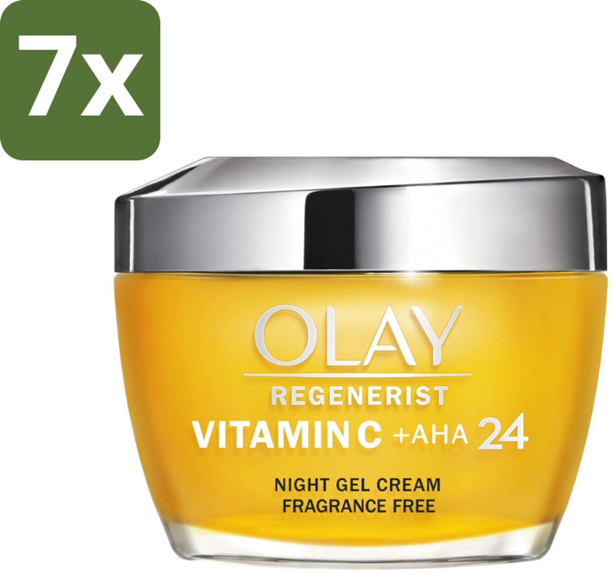 7 x Olay - Vitamine C + AHA24 - Nachtcrème - Vernieuwend & Verhelderend - 50 ml - Nachtcrème - Vitamine C - Aha - Niacinamide - Verheldering