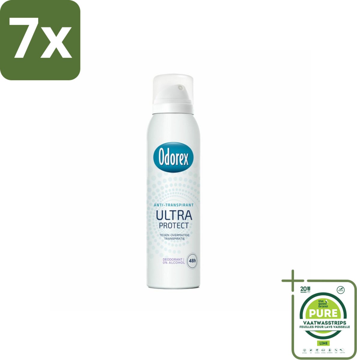 7 x Odorex - Deodorant Spray - Ultra Protect - Extra Krachtig - 150 ml - Grootverpakking - Anti-transpirant Spray - Zweetbeheersing - Geurbeheersing - Extra Krachtige Bescherming - 48 Uur Bescherming