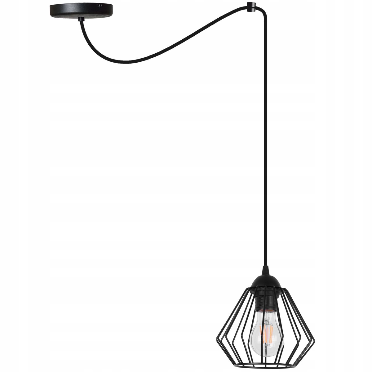Hanglamp Spider Stijl Loft E27 Metaal Zwart/Wit