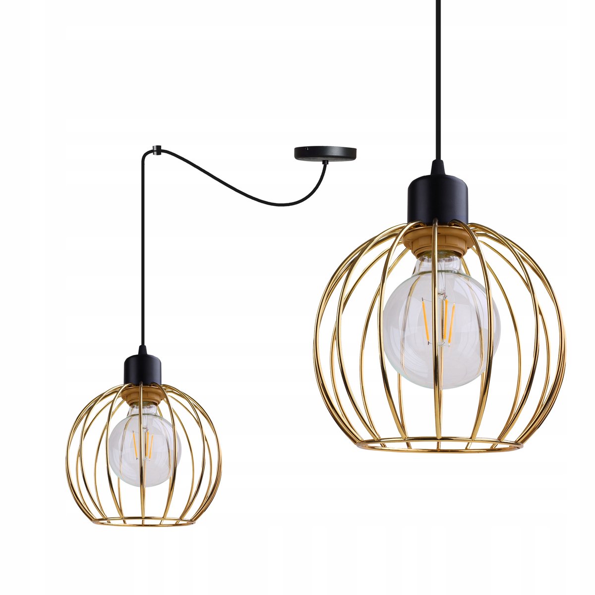 Gouden Plafondlamp Spider Mona Loft Glamour - Verstelbaar